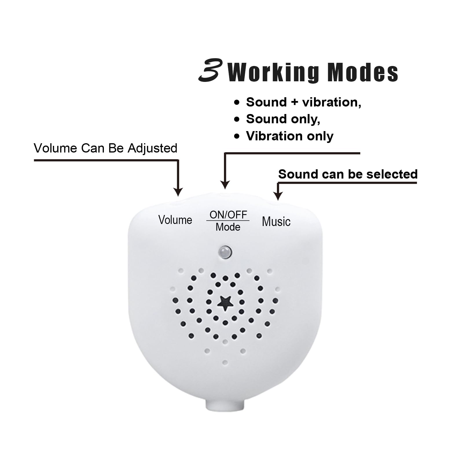 Almohadilla de alarma para mojar la cama para niños y niñas, recargable por USB, alarma de orina con música opcional y control de volumen, tapete urinario para entrenamiento de orina para niños, azul