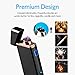 Electric Lighter, Windproof Lighter Flameless Plasma Beams USB Rechargeable Lighter w/Battery Display - for Fire/Cigarettes, Campings
