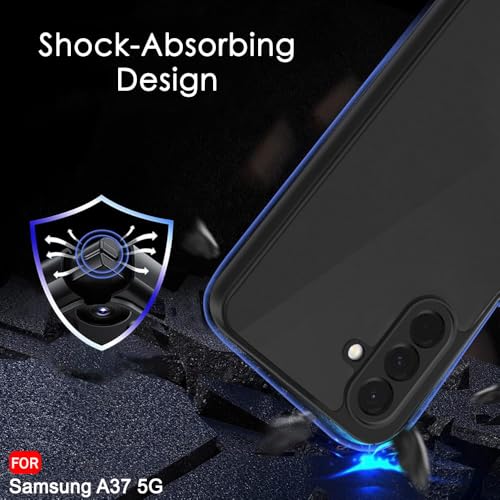 Image of TheGiftKart Back Cover for Samsung Galaxy A37 5G Case | Hard Translucent Smoke Matte Back | Hybrid Shockproof 360 Degree Protection Galaxy A37 Back Cover (PC & TPU, Black Sides)