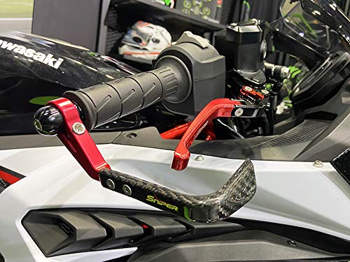 Amazon.co.jp: NINJA ZX-25R カーボンブレーキレバーガード 赤