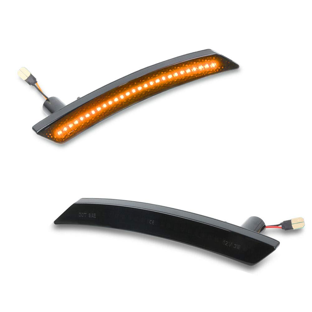 Smoked LED Fender Side Marker Lights For MINI Cooper R60 R61 Countryman Paceman