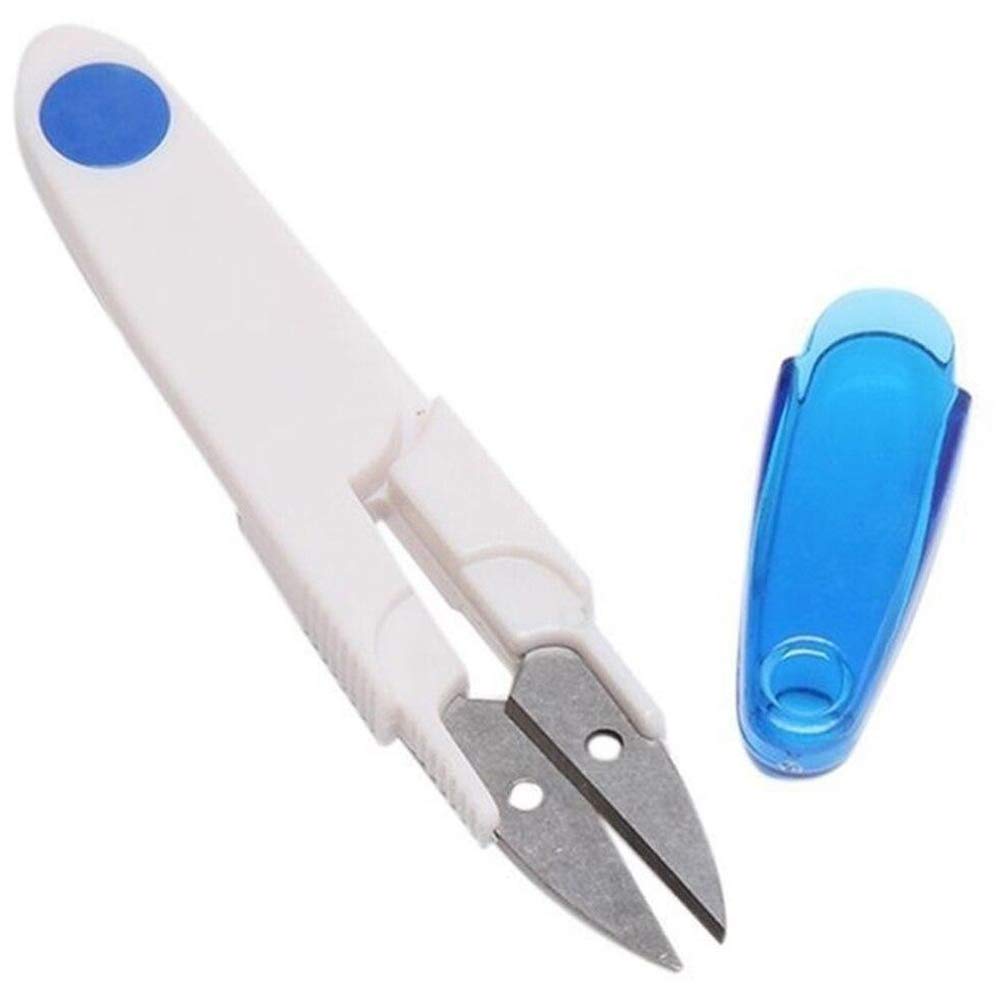 Pinicecore Sewing Scissors V Shape Durable Cross-Stitch Embroidery Gauze Scissor Clipper Snip Thread Cutter Tool(Random Color)