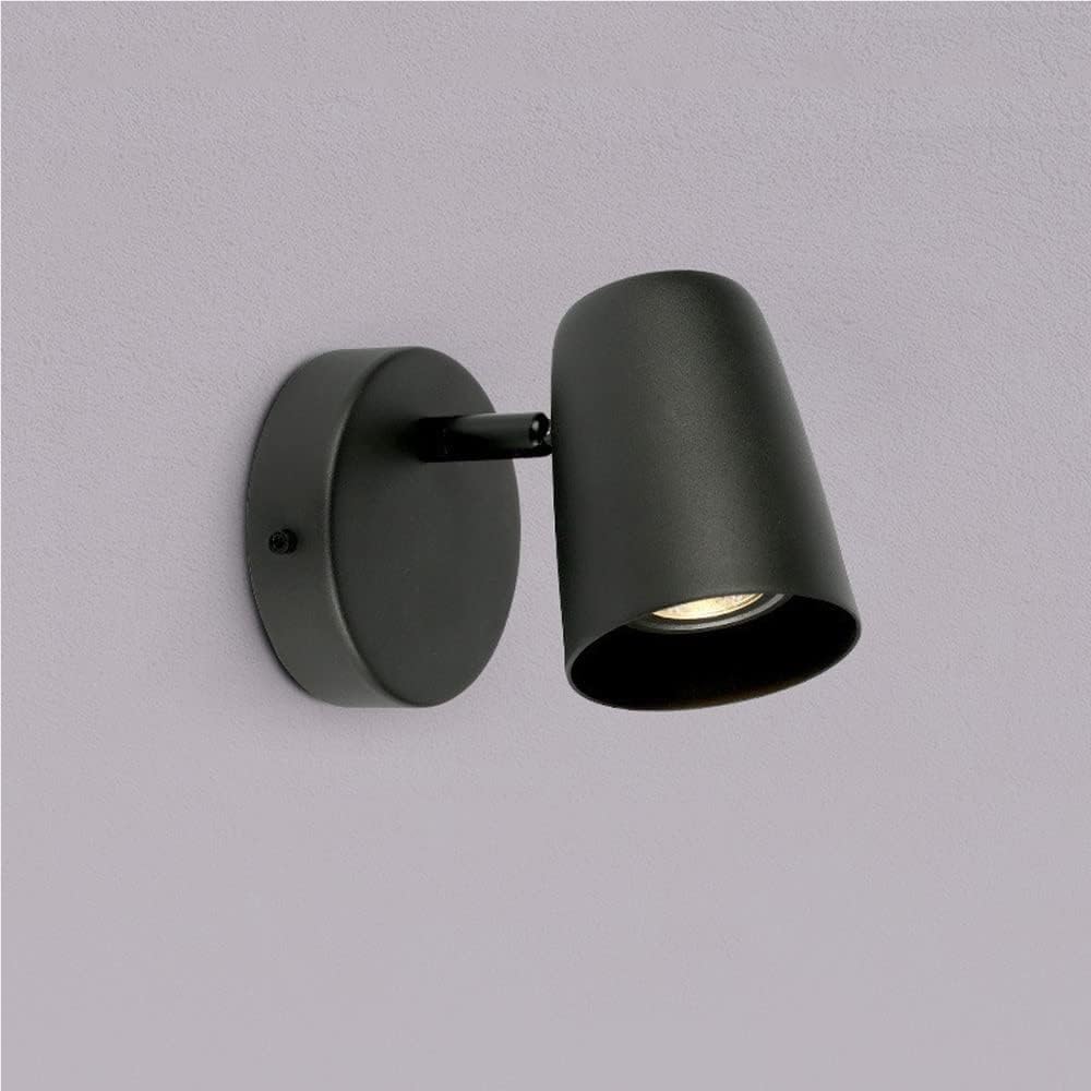 SXECAEPS Indoor Adjustable Bedside Reading Wall Sconce Modern 340°+90° Rotation Headboard Lamp E27 Mount Lighting Fixture for Bedroom Living Room Stairs Hallway(Svart)