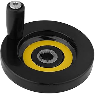 Back Corrugated Handwheel Lathe Machine Bakelite Handwheel Black with Revolving Handle(10 * 80mm)