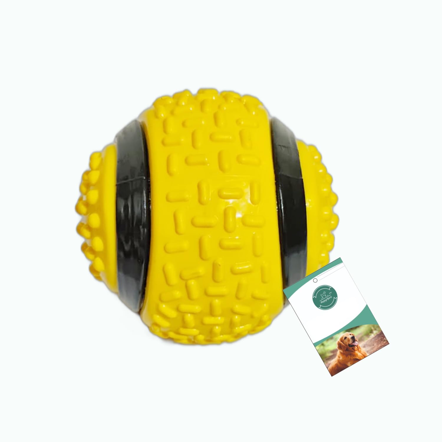 Happy4pets Super Hard Rubber Big Ball Dog Toy | Chew Toy for Large Dogs | Non Toxic Dog Big Ball for Giant Breed Dogs | (Colour May Vary) (B0CGHTNRG6) Amazon Price History, Amazon Price Tracker