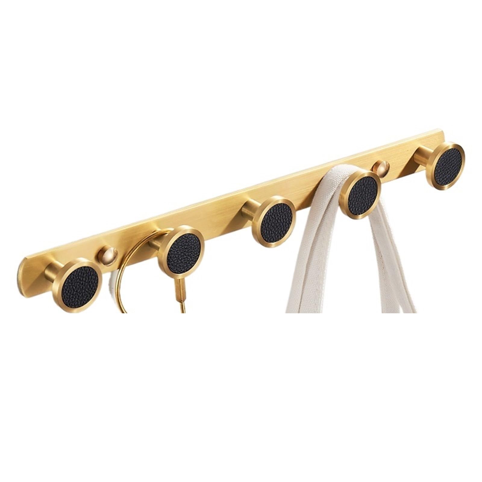 YXINAER Brass Plated Single Robe Hook Brush Gold Brass Hook