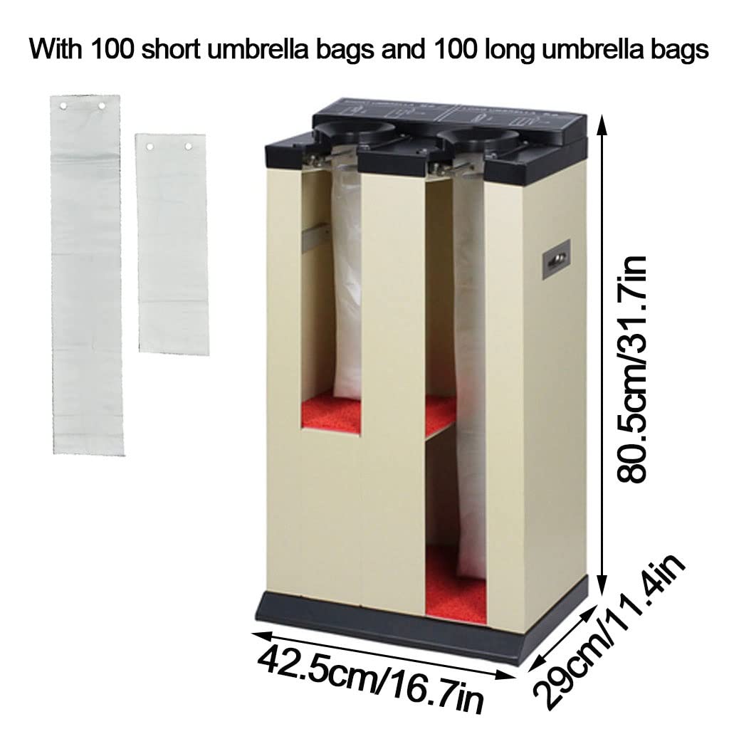 Portaombrelli dell'entrata dell'hotel, automatico bagnato ombrello Wrapper- doppio ombrello automatico imballaggio/ombrello cremagliere, acciaio inossidabile, con 200 borse ombrello Umb,A