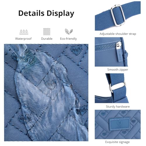 Nylon Shoulder Messenger Bag, 2025 New Multi Pocket Crossbody Bag Lightweight Multiple Compartments School Bag4