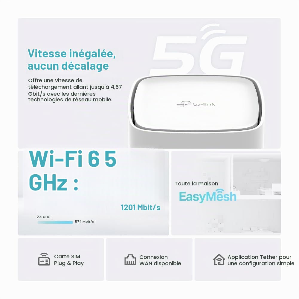 TP-Link Archer Nx200 V1 - Wireless Router 3-PorT-Switch - 1gbe - WI-Fi 5, WI-Fi 6 - DuaL-Band - 5g (archer Nx200)