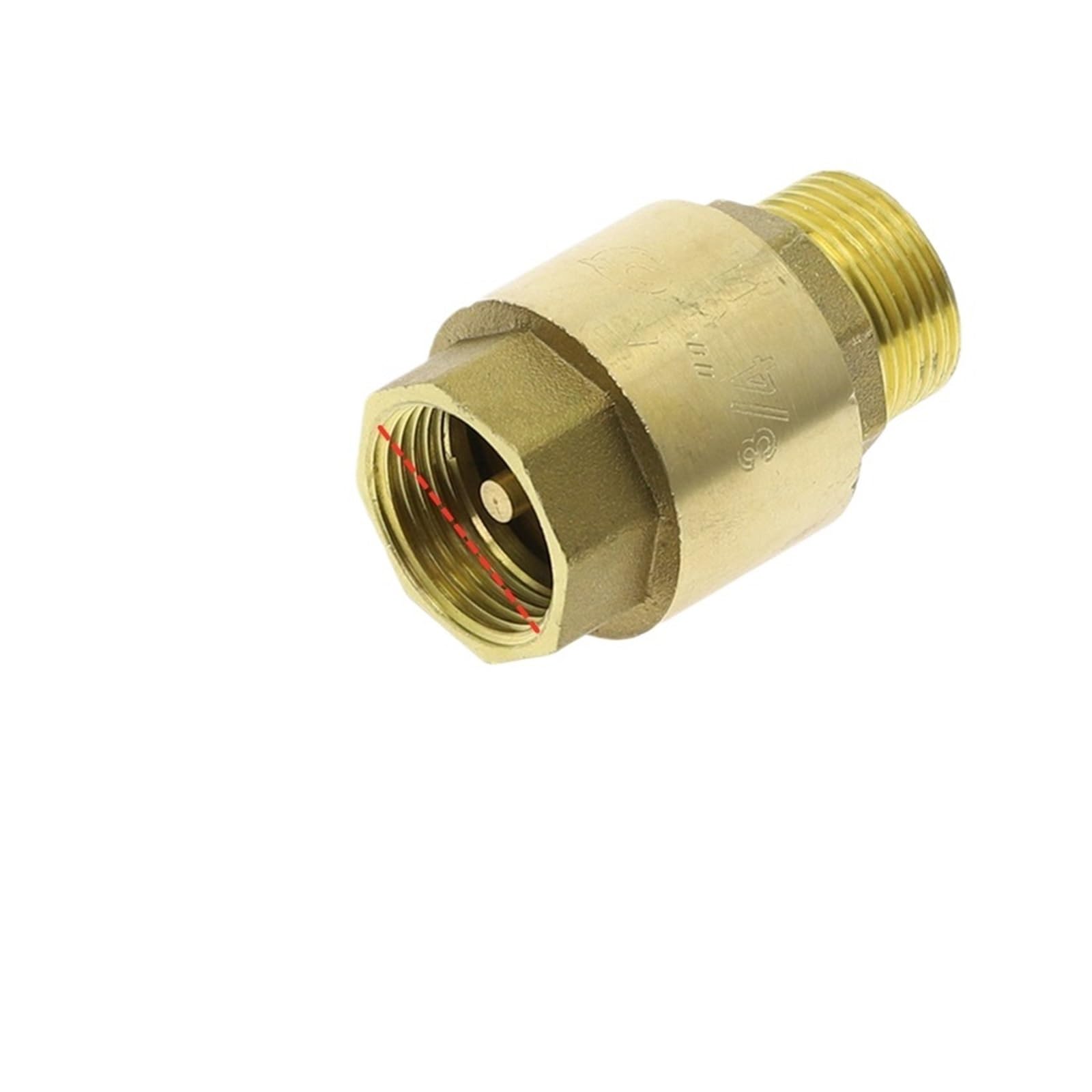 1 Pz Ottone 1/2 "3/4" 1 "Filettatura femmina X Filettatura maschio Valvola di ritegno verticale Valvola unidirezionale(Size:1/2")