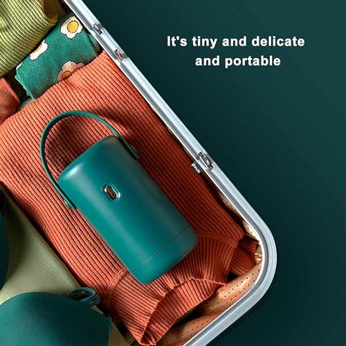 Image of Portable Clothes Dryer with Expansion Bag | Compact & Foldable Warmer for Cloths | Fast Drying with UV Sterilization | Auto-Off Timer | Lightweight Mini Clothes Dryer for Travel & Home Use