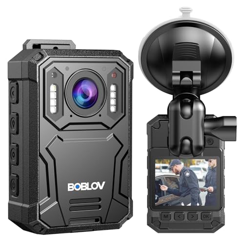 BOBLOV KJ23Pro 2K Body Camera, 128GB Body Worn...
