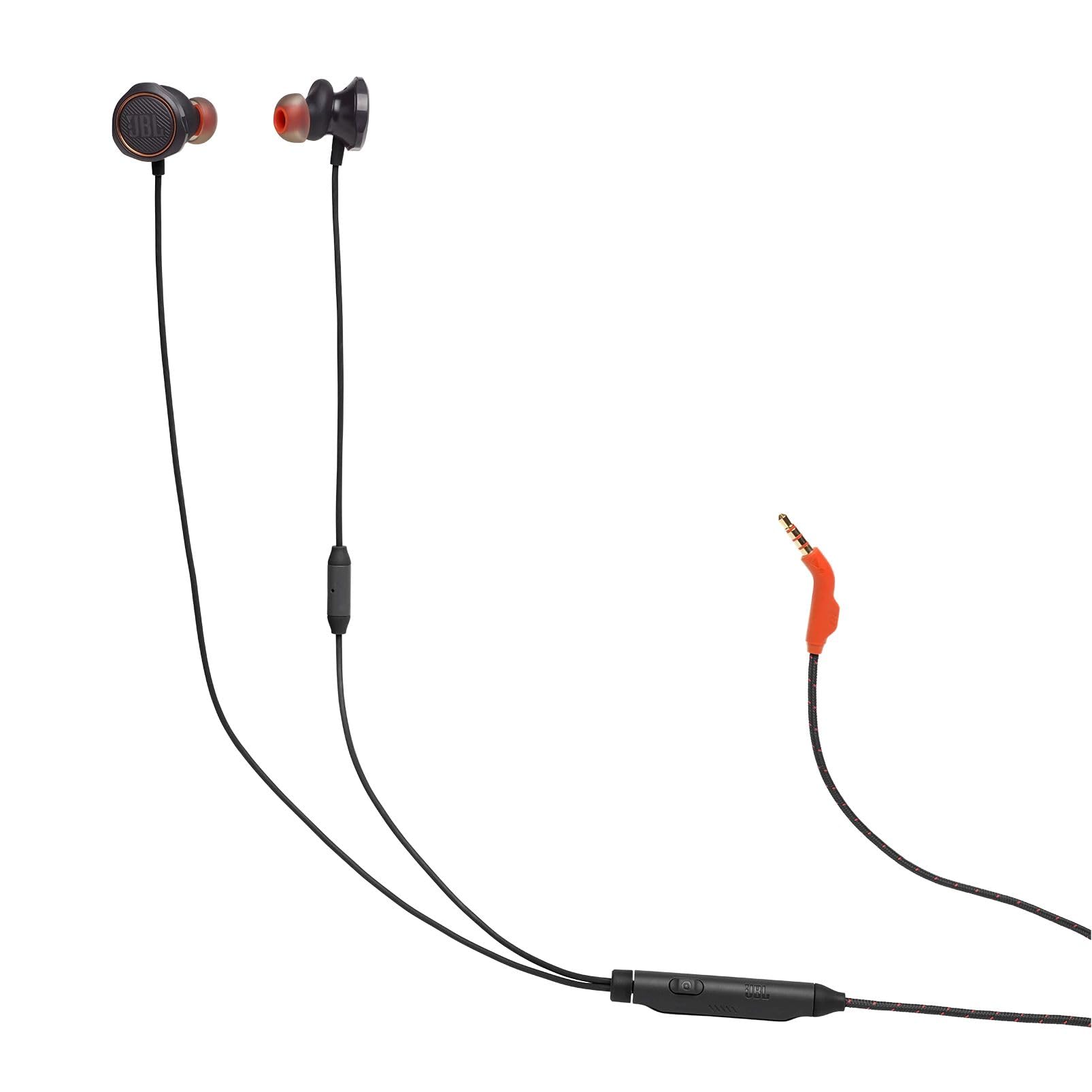 JBL Quantum 50 Auricolari Gaming In-Ear con Cavo, Headset Cuffie da gioco con Microfono su Cavo, compatibilità Multipiattaforma PC e Console, Nero
