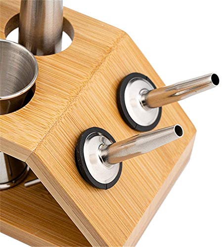 Kit de Bartender con 9 piezas y soporte de acero inoxidable miniatura 3