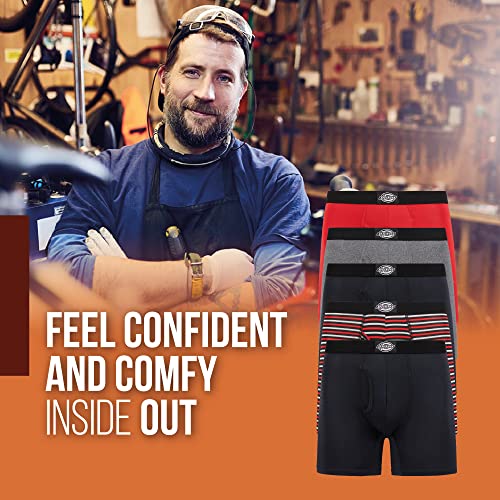 Dickies 5 Pack Mens Boxer Briefs With Pouch, Moisture Wicking Performance Underwear For Men2