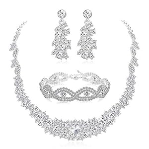 ADRAMATA Crystal Bridal Jewelry Set for ...
