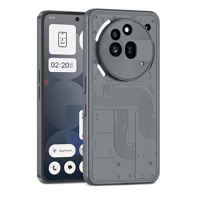 Case for Nothing Phone 3A/3 Pro, Matte Finish Design Lightweight Case, 3 in 1 Premium Slim Shockproof Hard PC Plastic Anti-Scratch Protector Cover (Gray,3 Pro) Gray 3 Pro