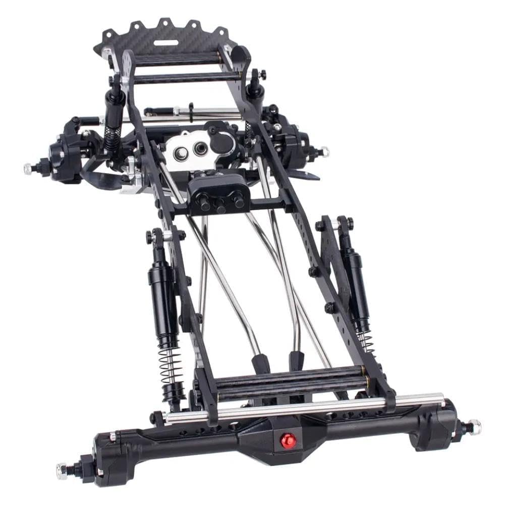 Kit de châssis en Fiber de Carbone avec attelle de dérapage Delrin, curseurs de Roche compatibles avec Les Plates-Formes Comp sur chenilles 1/10 RC(Chassis Kit B)
