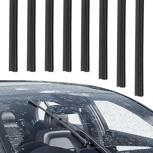 MFUSUL 8 Stück Scheibenwischer Gummi 700mm Wischergummi Scheibenwischer Gummi Universal Ersatz Scheibenwischergummi Ersatzgummi für die Meisten Autos Schwarze