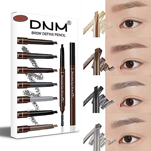 Eyebrow Pencil Set , 7 Colors Drawing Brow Microblading Pen Kit Long Lasting - Waterproof, Double-Ended Automatic Angled