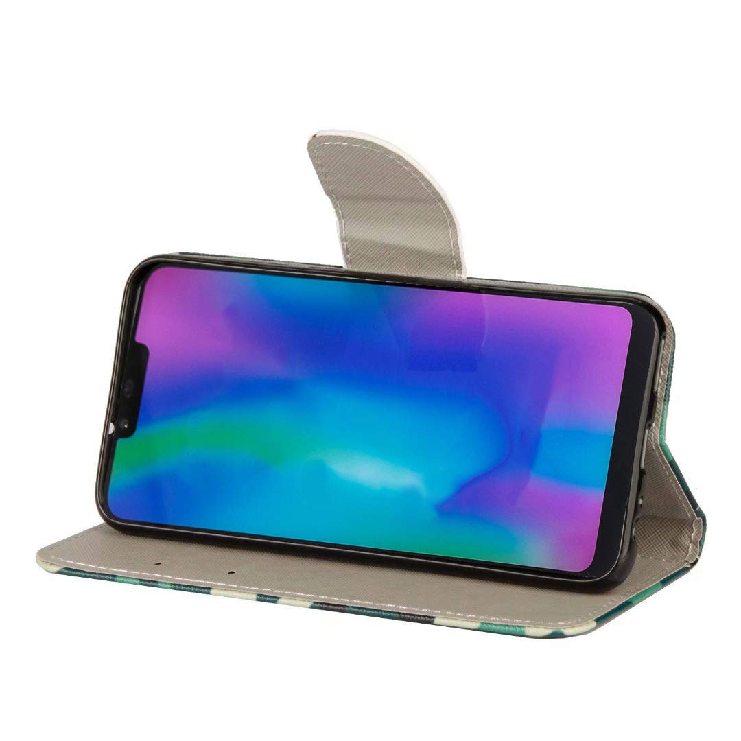 Custodia a portafoglio per Motorola Moto G35, in pelle PU, con chiusura magnetica, antiurto, funzione di supporto, scomparti per carte di credito, motivo farfalla