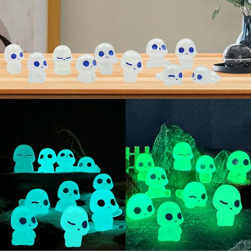 TARKDAK 20PCS Principessa Mononoke Luminoso Albero degli Elfi Figurine in Resina Baumelfen Decorazione Fantasmi per Giardino Balcone Patio Micro Paesaggio, B
