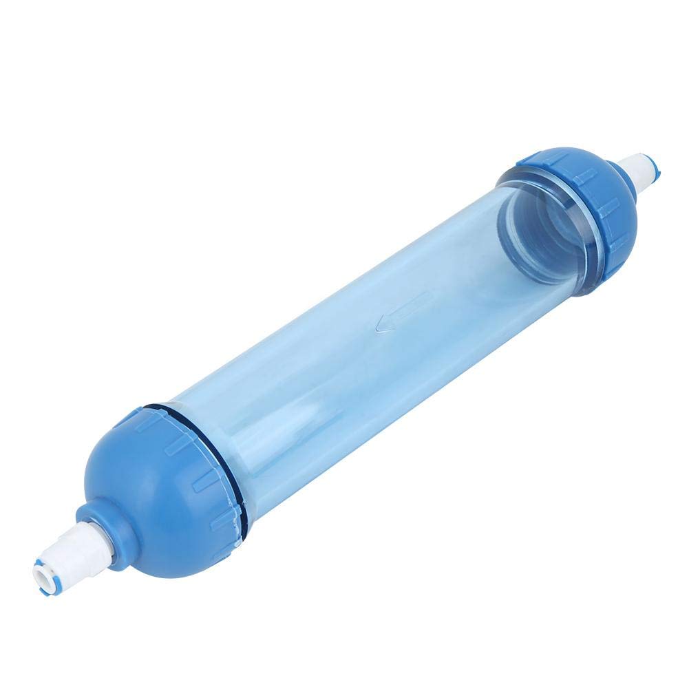 Transparent filter housing, osmosis membrane housing, filter fixtures, transparent filter system, housing