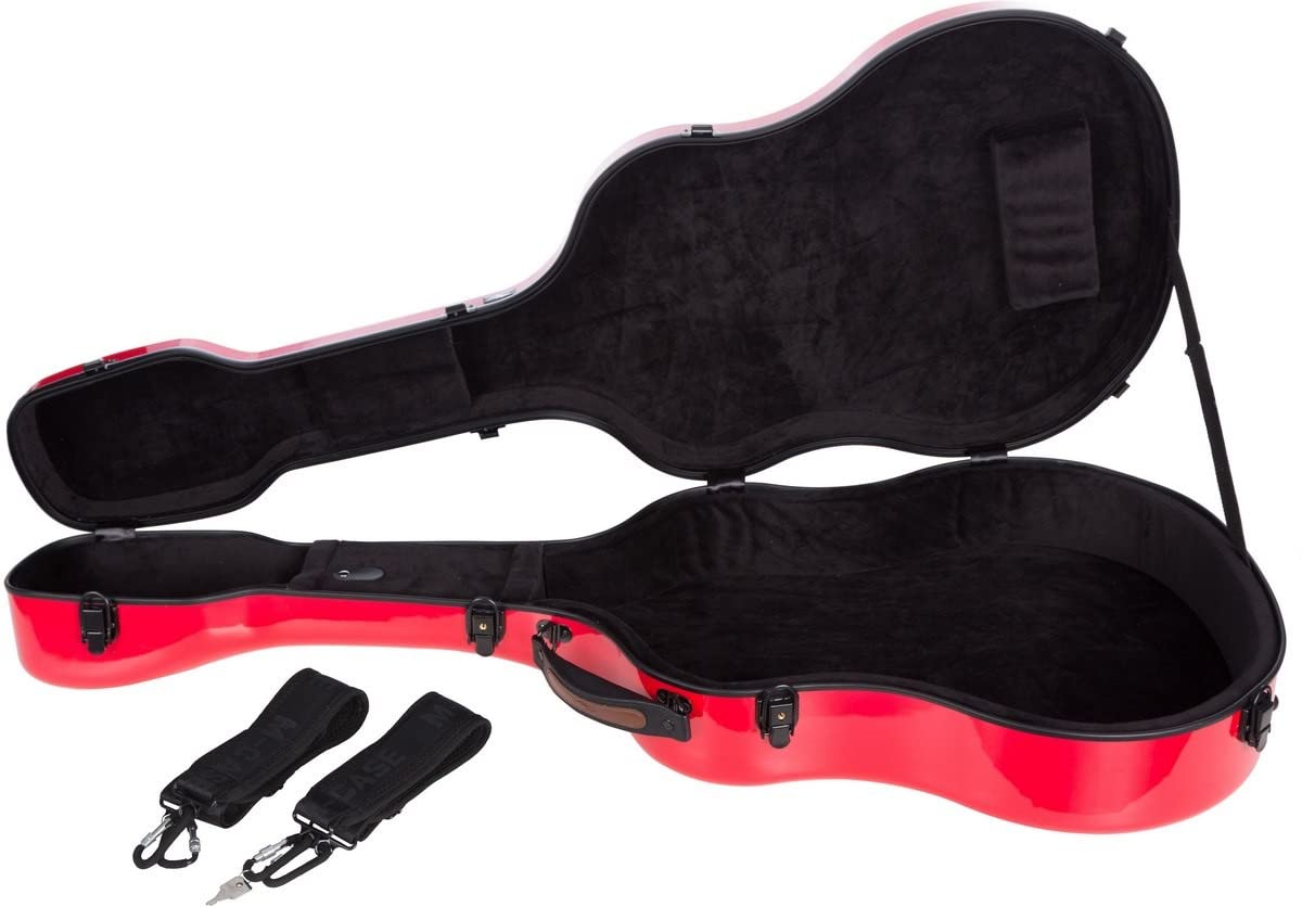 M-Case Façonné Etui pour Guitare Classique 39” - 4/4 Fiberglass Ultra Light Rouge