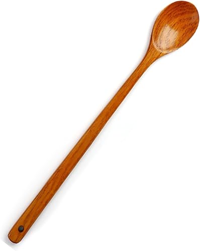 Cuchara de madera de mango extra largo, utensilios de cocina de madera de 19.7 pulgadas, sopa de madera para remover madera