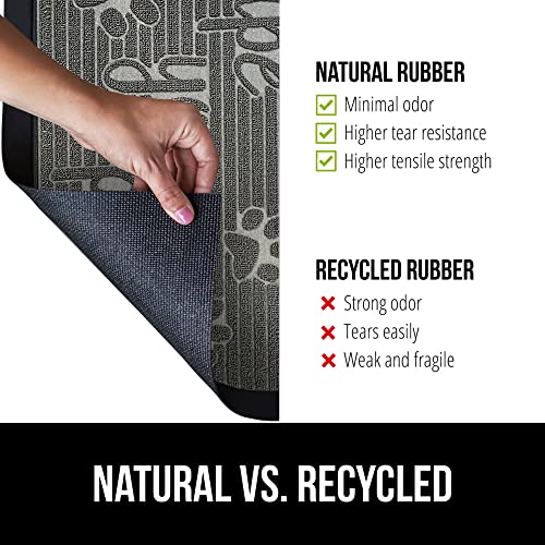 Gorilla Grip All-Season Weathermax Doormat, 23X35, Durable Natural Rubber, Stain And Fade Resistant, Low Profile, Indoor Outdoor Door Mats, Easy Clean Patio Entrance Mat, Stone Paws #TOP4