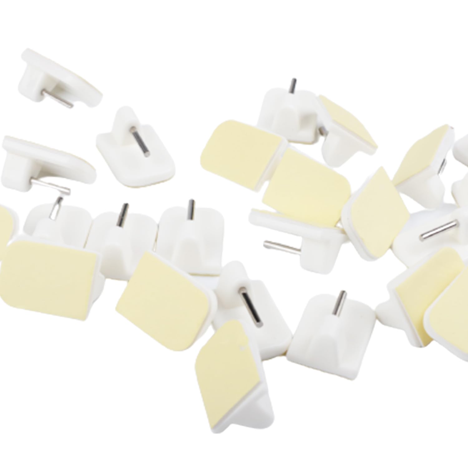 10Pcs Crochets Autocollants pour Barres de Rideaux Nettes Blanc Crochets Adhésifs Rideaux Crochet Fenêtre Adhésif pour enêtre Salle de Bain Cuisine Tringles à Rideaux (10PCS)