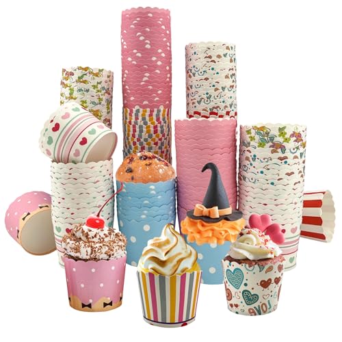 200 Stück cupcake förmchen，eisbecher pappe，mini muffins papierförmchen，muffinförmchen papier，waffelbecher，muffinförmchen hochzeit，candy bar，candybar，muffin backform