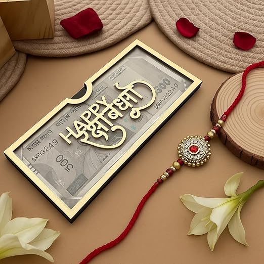 2 PCS Raksha Bandhan Shagun Lifafa | Golden Money Envelope for ₹500 Note | Rakhi Gift Envelope for Brother Sister | Happy Rakshabandhan Cash Gift Box | Stylish Shagun Cover-image-43