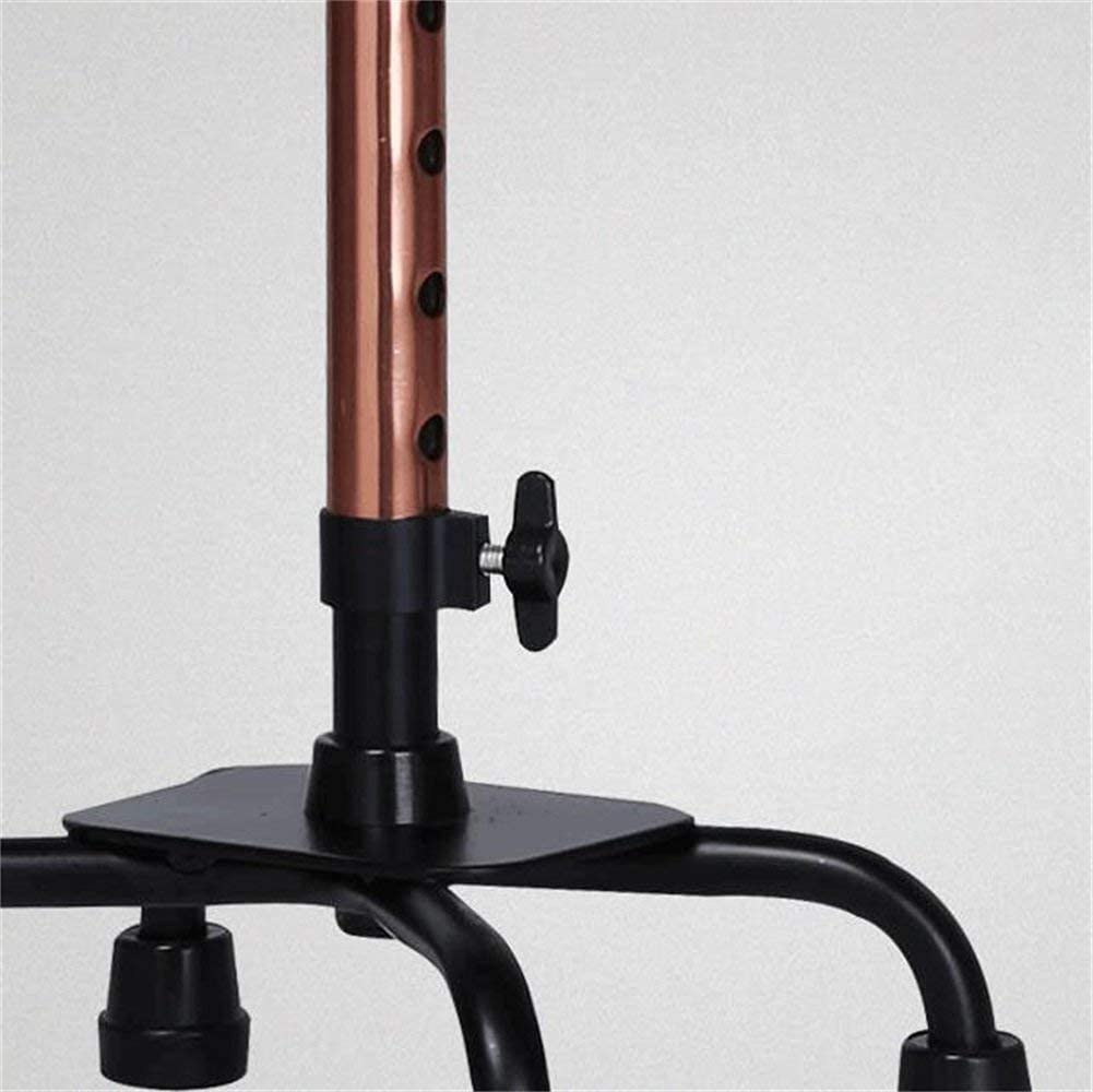 MObyat Andador para Ancianos,Muleta Plegable de Cuatro Patas, bastón para Caminar para Personas Mayores, bastón para Caminar de Acero Inoxidable de Cuatro pies de Espesor, muletas para Andador