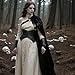 L'VOW Gothic Black Half Cape Renaissance One Shoulder Cloak with Feather Men Women Halloween Cosplay Medieval Costume