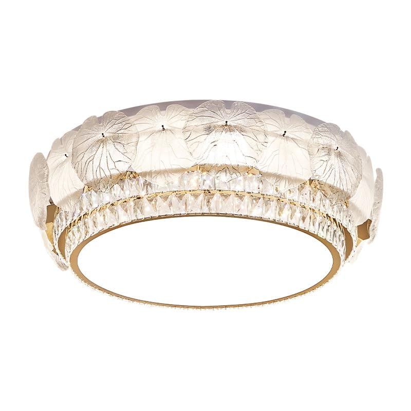 Plafonnier LED cristal moderne pour illuminer un salon de luxe