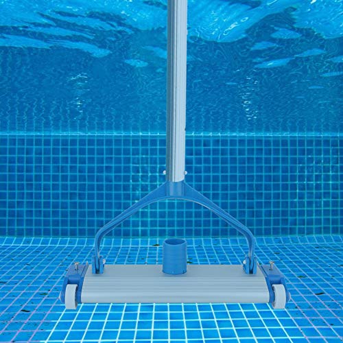 Junluck Cabeça de sucção de sujeira para piscina, escova de aspirador de pó de liga de alumínio, máq