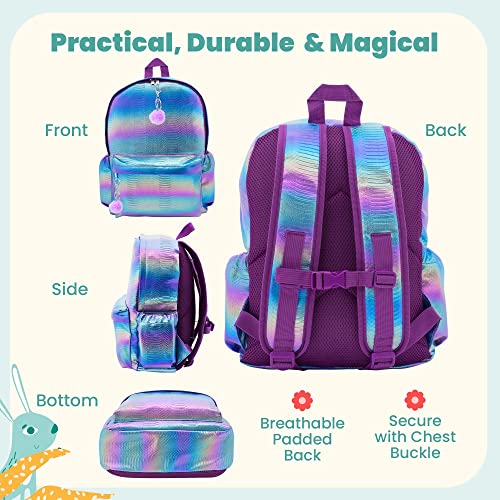 Mermaid Backpacks for Girls - Kindergarten to Elementary School - Cute Kids Backpack - Toddler Bookbag3