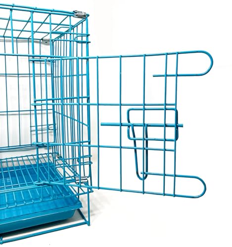 Image of Double Door Metal Wire Dog Cage, Dog Crate, Kennel Crate Dog Cage for Dogs with Removable Tray - (24 Inch)