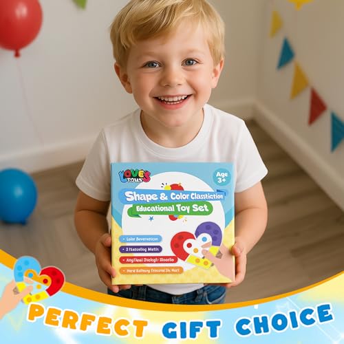 Image of LovesTown 6PCS Color Sorting Toys, Sensory Fidget Toys for Kids Color Matching Game Travel Essenstial Birthday Gifts Goodie Bags