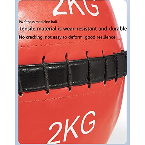 Ballons Médicinaux, Balle Murale de Squash Souple de 2 Kg, Home Gym Core Strength Training Ball Boxing Lancer des Équipements de Fitness – Image 5