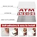 Meitaat ATM Inside Sign Aluminum 12x8 Inch Heavy Duty Metal Waterproof Removable Self-Adhesive Warning Sign for Retail Store Outdoor 2 Pack