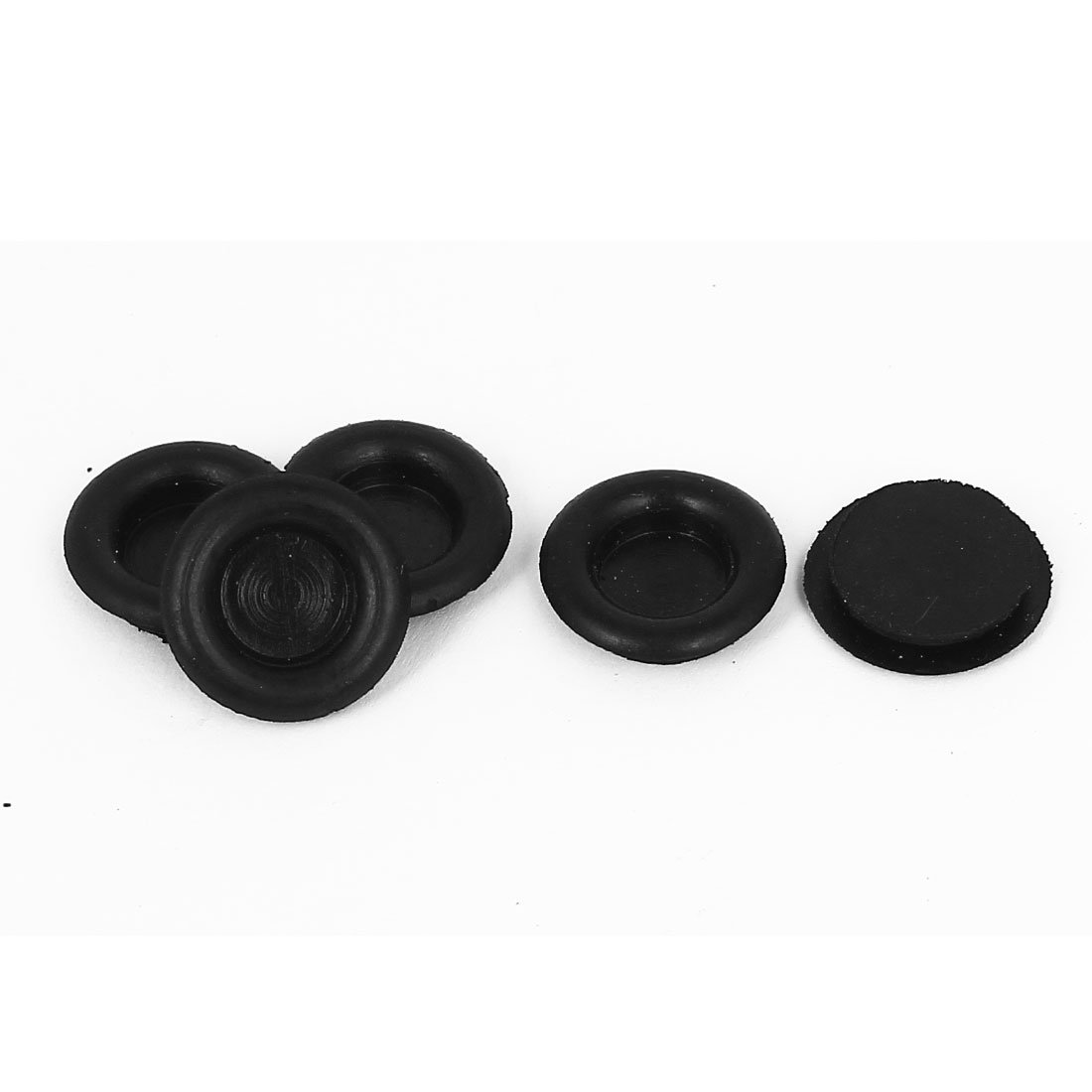 Uxcell Black Sourcing Map 5Pcs Rubber Closed Blind Blanking Hole Wire Cable Grommets 14Mm
