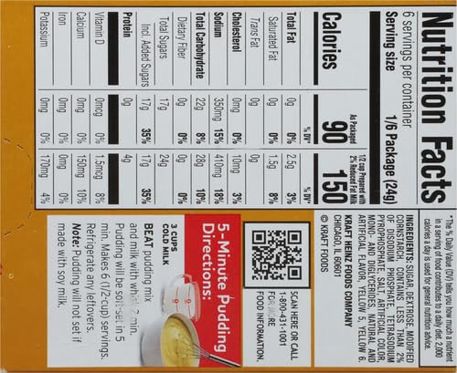 Image of Jell-O Banana Cream Instant Pudding & Pie Filling Mix (5.1 oz Box),(Pack of 3)