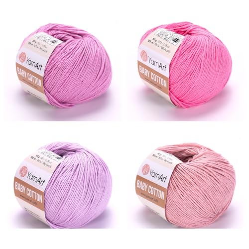 YarnArt Baby Cotton Knitting Yarn - 50% Cotton, 50% Acrylic