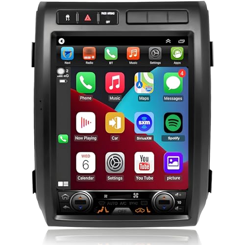 for Ford F150 Radio 2009 2010 2011 2012 Upgrade 8core CPU Stereo System 12.1inch Touch Screen Carplay and Android Auto Free Camera (Only fit Manual AC!)