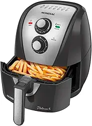 MONDIAL Fritadeira Sem Óleo Air Fryer 4L, Grafite/Inox, 1500W, 110V - AFN-40-PI