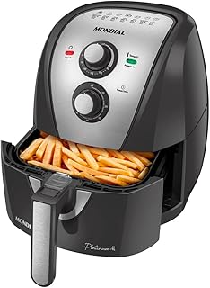 Fritadeira Sem Óleo Air Fryer 4L, Mondial, Grafite/Inox, 1500W, 110V - AFN-40-PI - Produto 9 mais recomendado com 4.6 estrelas