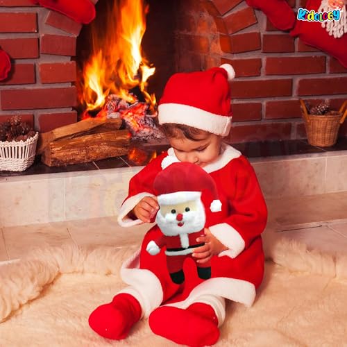Image of Kidology Christmas Plush Santa Claus & Snowman Figure Set - Huggable Snowman Pillow Toy for Kids, Perfect for Holiday Decor, Christmas Gifts, or Birthday Surprises for Boys & Girls - Set of 2
