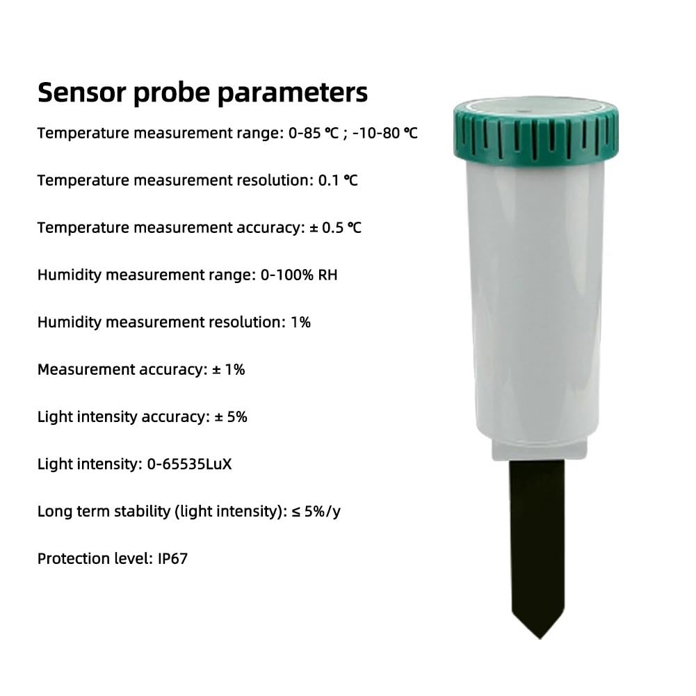 Zigbee 4 in 1 Bodentester für Solarlicht/Temperatur/Luftfeuchtigkeit, Feuchtigkeitssensor, Monitor, Fernbedienung für Gartenarbeit, einfache Installation, einfach zu bedienen